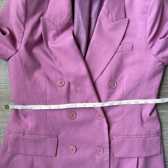 Derek Lam 10 Crosby Sandra Double Breasted Blazer in Mauve  Small - Picture 13 of 13